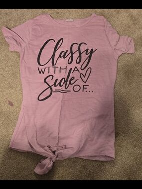 Pink Graphic Tee - Classy With A Side Of...